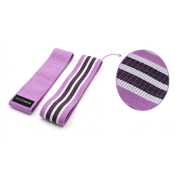 Hit Fitness Glute Resistance Bands (Fabric) | 3pc set - Purple