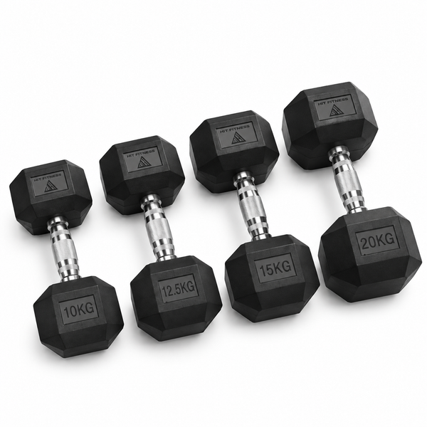 Hit Fitness Hex Dumbbell Set – 10kg, 12.5kg, 15kg & 20kg