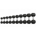 Hit Fitness Hex Dumbbell Set - 1kg to 10kg (1kg Increments)