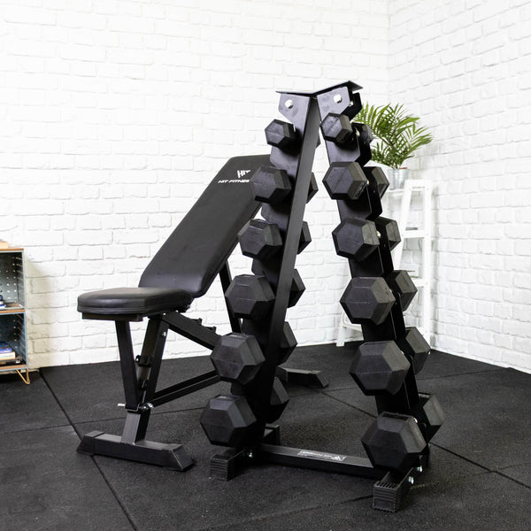 Hit Fitness Hex Dumbbell Vertical Storage Rack | 6 pairs
