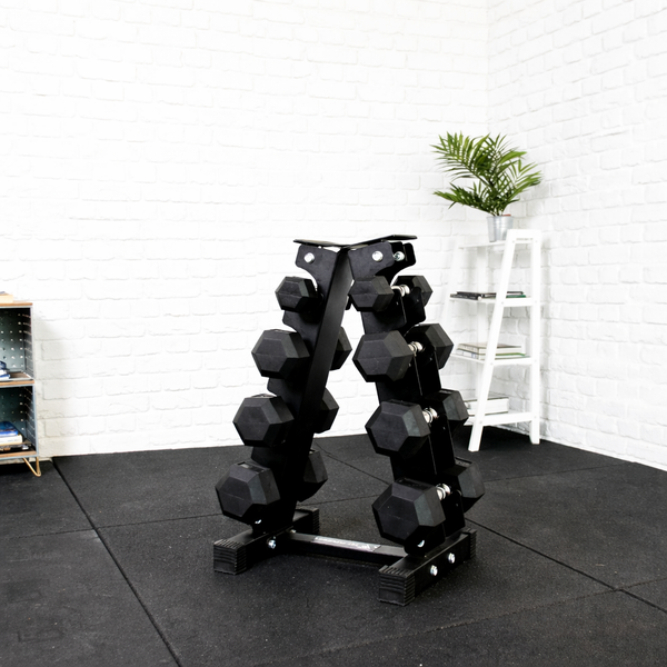 Hit Fitness Hex Dumbbell Vertical Storage Rack | 4 pairs