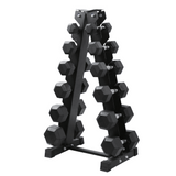 Hit Fitness Hex Dumbbells Vertical Rack | 6 Pairs