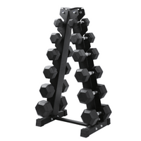 Hit Fitness Hex Dumbbells Vertical Rack | 6 Pairs