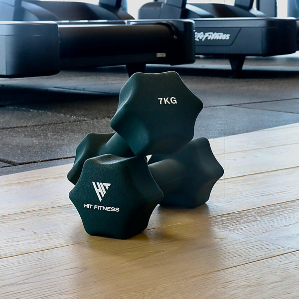 Hit Fitness Neoprene Studio Dumbbells | 7kg Pair