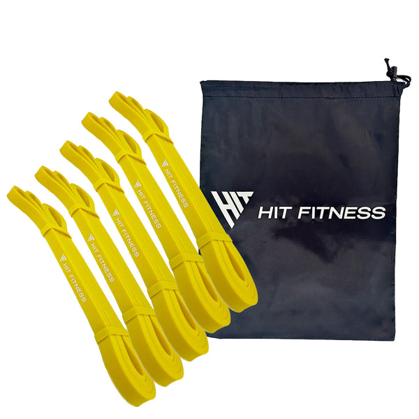 Hit Fitness Power Band 13mm Yellow 15kg | Pack of 5