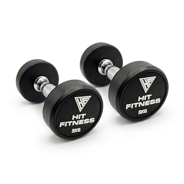 Hit Fitness Round Rubber Dumbbells | 5kg