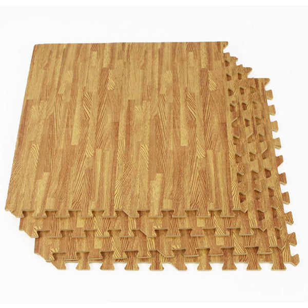 Hit Fitness Wood Effect Interlocking Mat 4 Piece | 62 x 62 x 1 cm