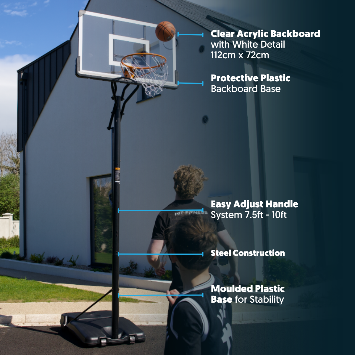 Hit Sport 10ft Premium Adjustable Basketball Hoop | Series 3