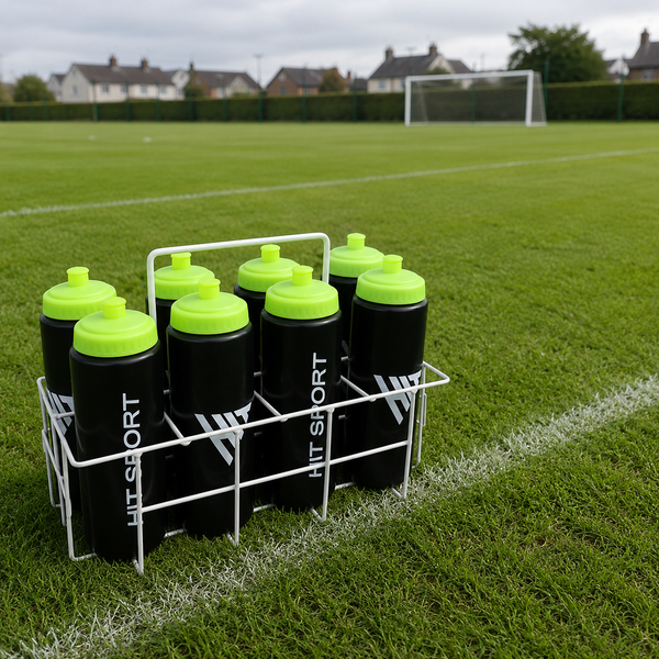 Hit Sport Training Water Bottles | 8 Pack with Carrier