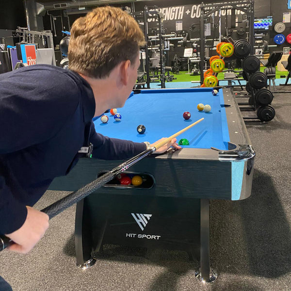 Hit Sport Lucky8 Pool Table Lifestyle Playing Close up