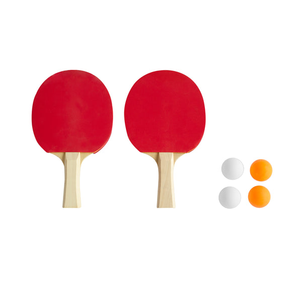 Hit Sport Mid-Size Table Tennis Table | Blue Included 2 Bats and 4 Balls