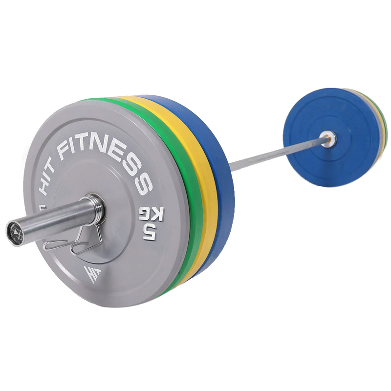Hit Fitness 120kg Coloured Bumper Plates Core Weight Set