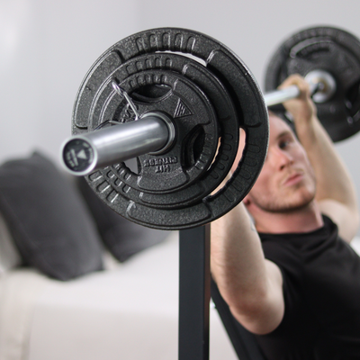 Hit Fitness 120kg Performance Weight Set | Cast Iron Discs and Barbell