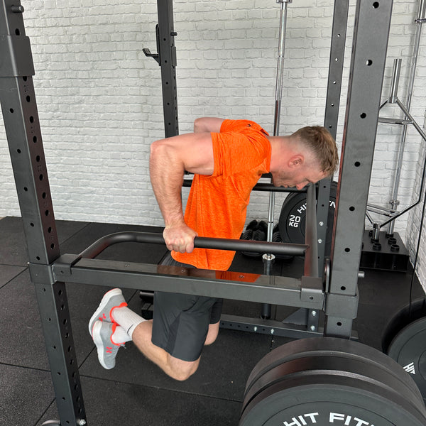 Hit Fitness F200 Pro Dip Bar Attachment Lifestyle Image Dip Side View