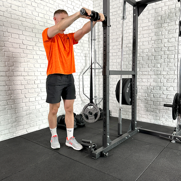 Hit Fitness F200 Pro  Half Rack Wrist Roller Lifestlye Image Full View