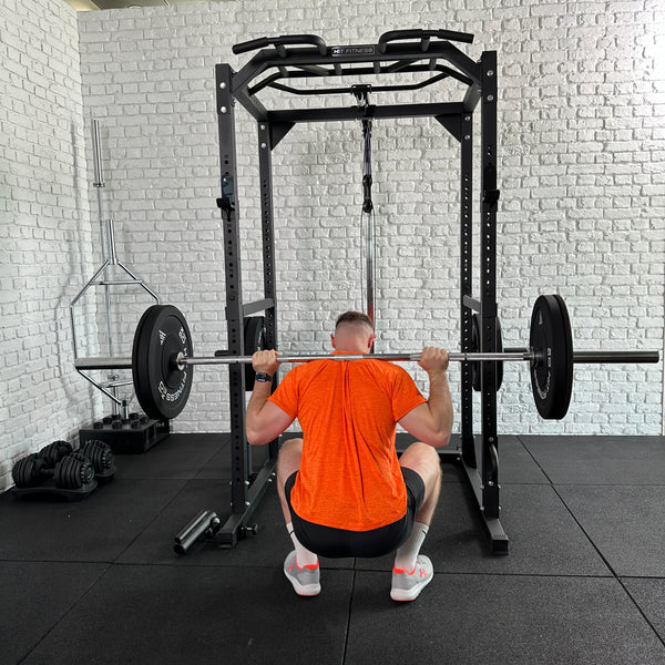 Hit Fitness F200 Pro Power Rack Lifestyle Image Deep Squat