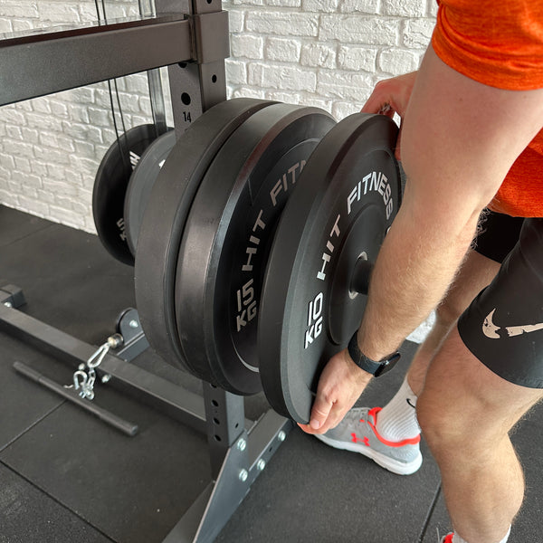 Hit Fitness F200 Pro Weight Plate Holders Lifestyle Image, Racking Plates