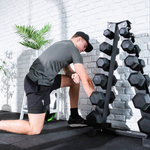 Hit Fitness Hex Dumbbells Vertical Rack | 6 Pairs (105kg)