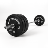 Hit Fitness 120kg Black Bumper Plates Athletic Weight Set