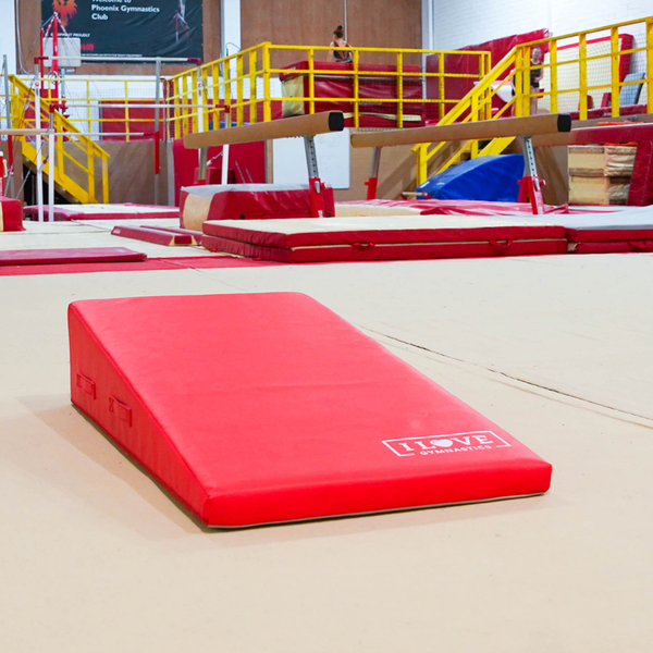 I Love Gymnastic Red Foam Wedge | 120 x 60 x 25cm