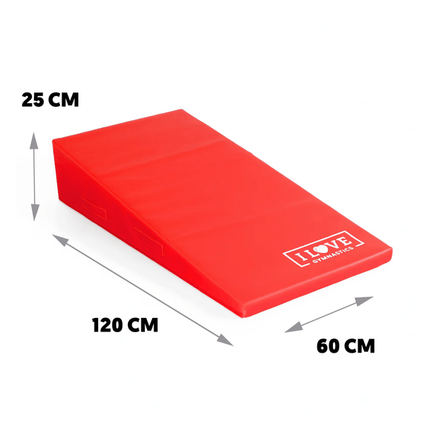 I Love Gymnastic Red Foam Wedge | 120 x 60 x 25cm
