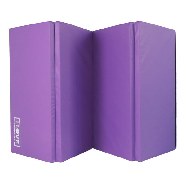I Love Gymnastics Foldable Gymnastics Mat Purple Cover