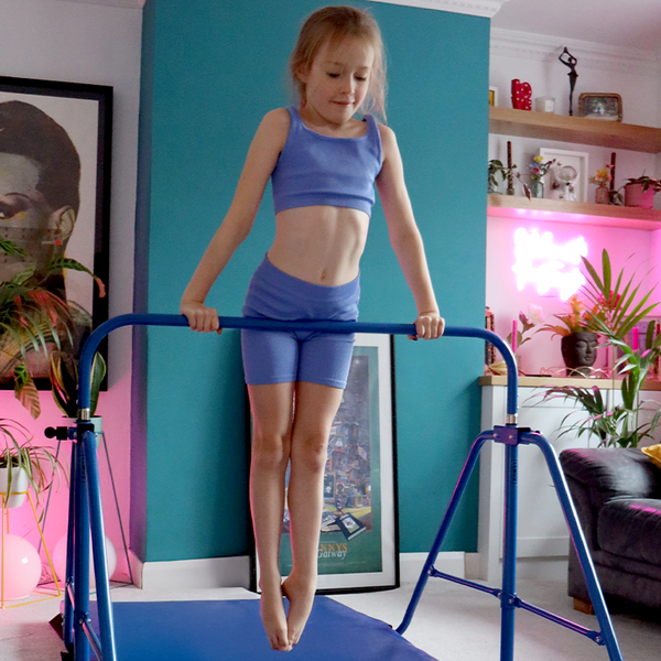 I Love Gymnastics Essential Bar & Mat Set Lifestyle Hanging