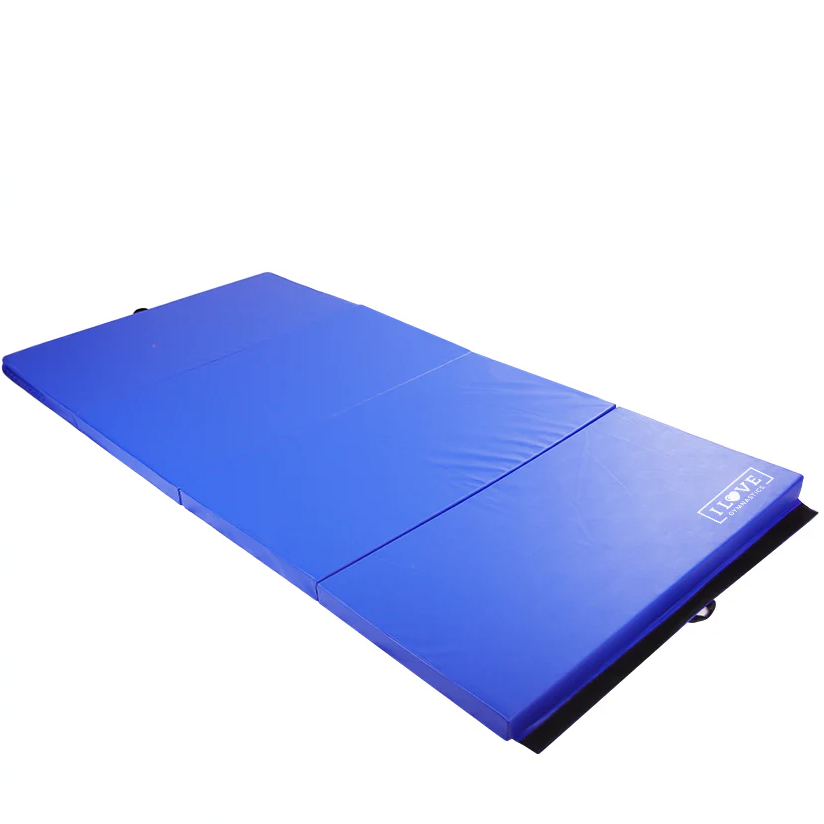 I Love Gymnastics Foldable Gymnastics Mat Blue 50mm