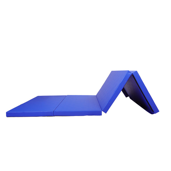 I Love Gymnastics Foldable Gymnastics Mat Blue Side Half Folded