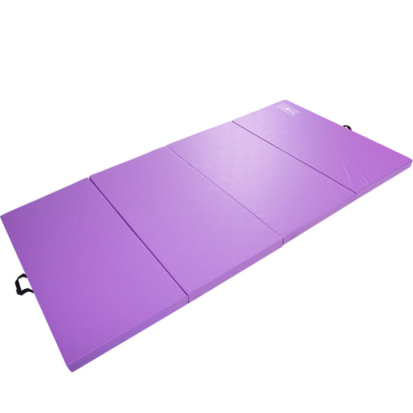 I Love Gymnastics Foldable Gymnastics Mat Purple Flat