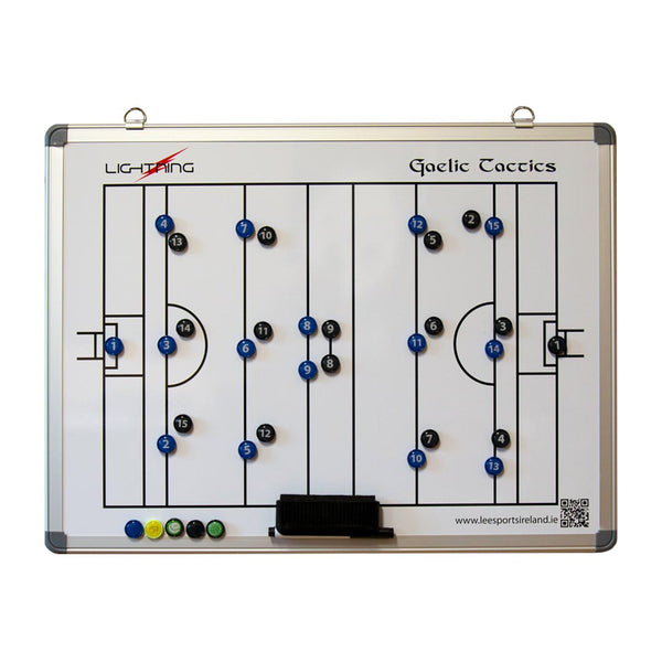 Lightning White Gaelic Tactic Board — 30 x 45cm — McSport