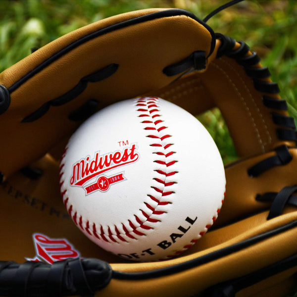 Glove and Ball Close Up of Midwest Baseball Glove and Ball Set