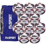 Mitre Impel Evo Football (Size 5) | 10 Pack + Bag