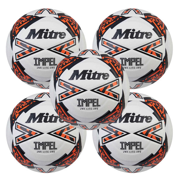 Mitre Match Football | Junior Lite 290g | 5 pack
