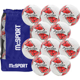 Precision Fusion FIFA Basic Training Football (Red) | 10 Pack + Bag