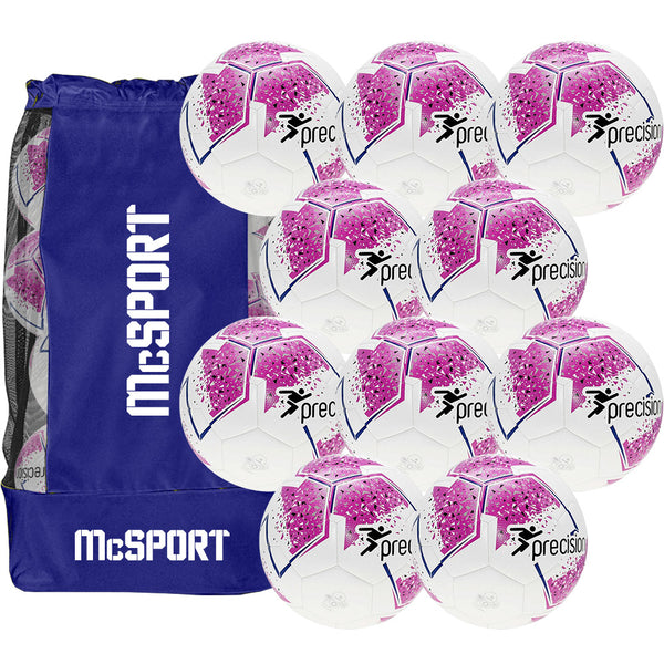 Precision Fusion FIFA Basic Training Football | 10 Pack + Bag