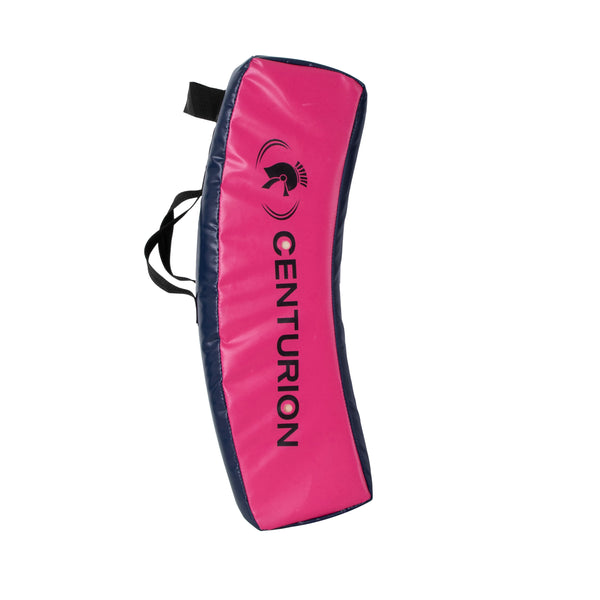 Centurion Navy & Pink Curved Hit Shield | Senior Side View