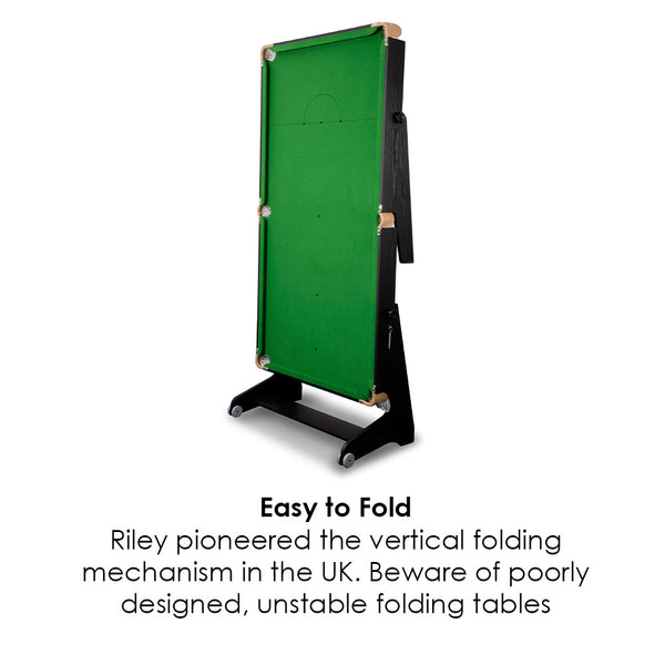 Riley 6ft Folding Snooker Table 3 in 1 | Snooker, Pool & Darts