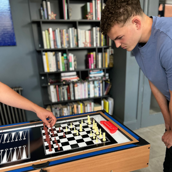 Riley 4ft 12-in-1 Folding Multi Games Table Lifestyle Chess