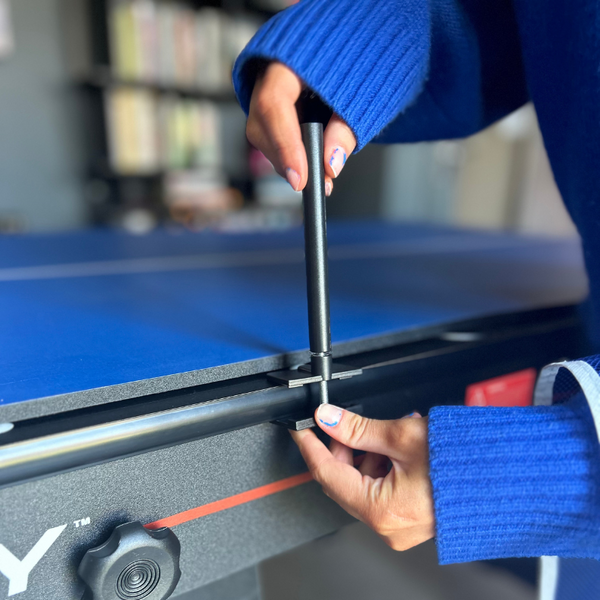 Riley 5ft Folding Pool Table with Table Tennis Table | Blue Lifestyle Ping Pong Net