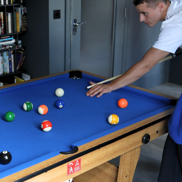 Riley 6ft Folding Pool Table with Table Tennis Top | Blue Lifestyle Pool
