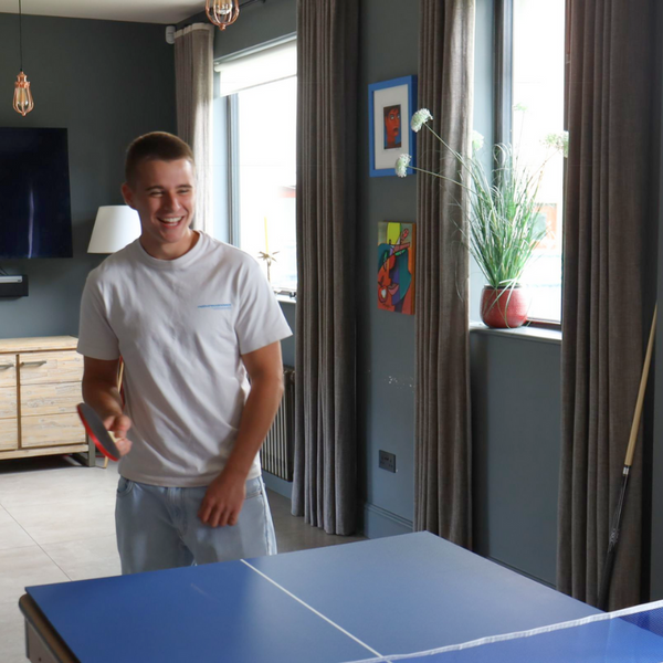 Riley 6ft Folding Pool Table with Table Tennis Top | Blue Lifestyle Ping Pong