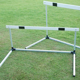 White Tuftex Alloy Hurdle on the Grass