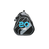 Urban Fitness Power Bag 20kg with ergonomic handles and straps, set against a plain gym wall background.