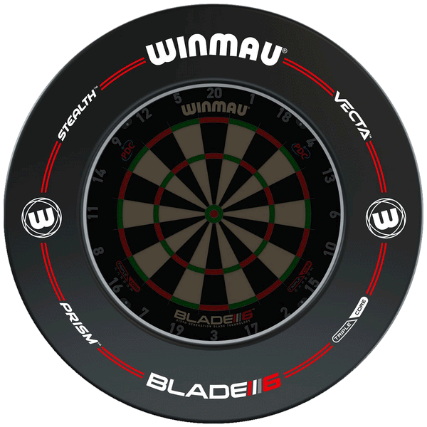 WINMAU Black & Green Advance Dartboard Surround Ring - Durable Backboard Wall Protector for Dartboards - Professional Dart Accessories