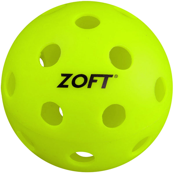 Zoft Indoor Pickleballs (Flo Green) | 12 Pack
