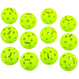 Zoft Indoor Pickleballs (Flo Green) | 12 Pack