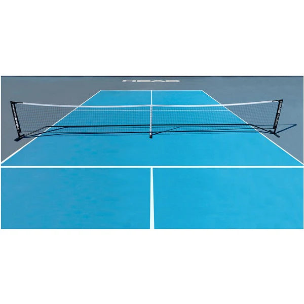 Pickleball court with net