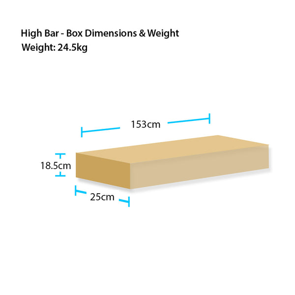 I Love Gymnastics High Bar Box Dimensions