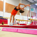 I Love Gymnastics Foldable Balance Beam | Blue & Pink